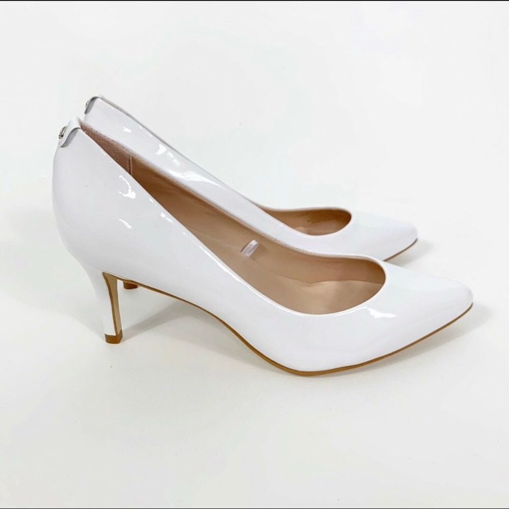 Kate Spade Vida White Patent Leather Heels 7